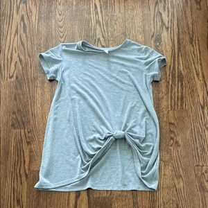 Gray Women's Knotted Top